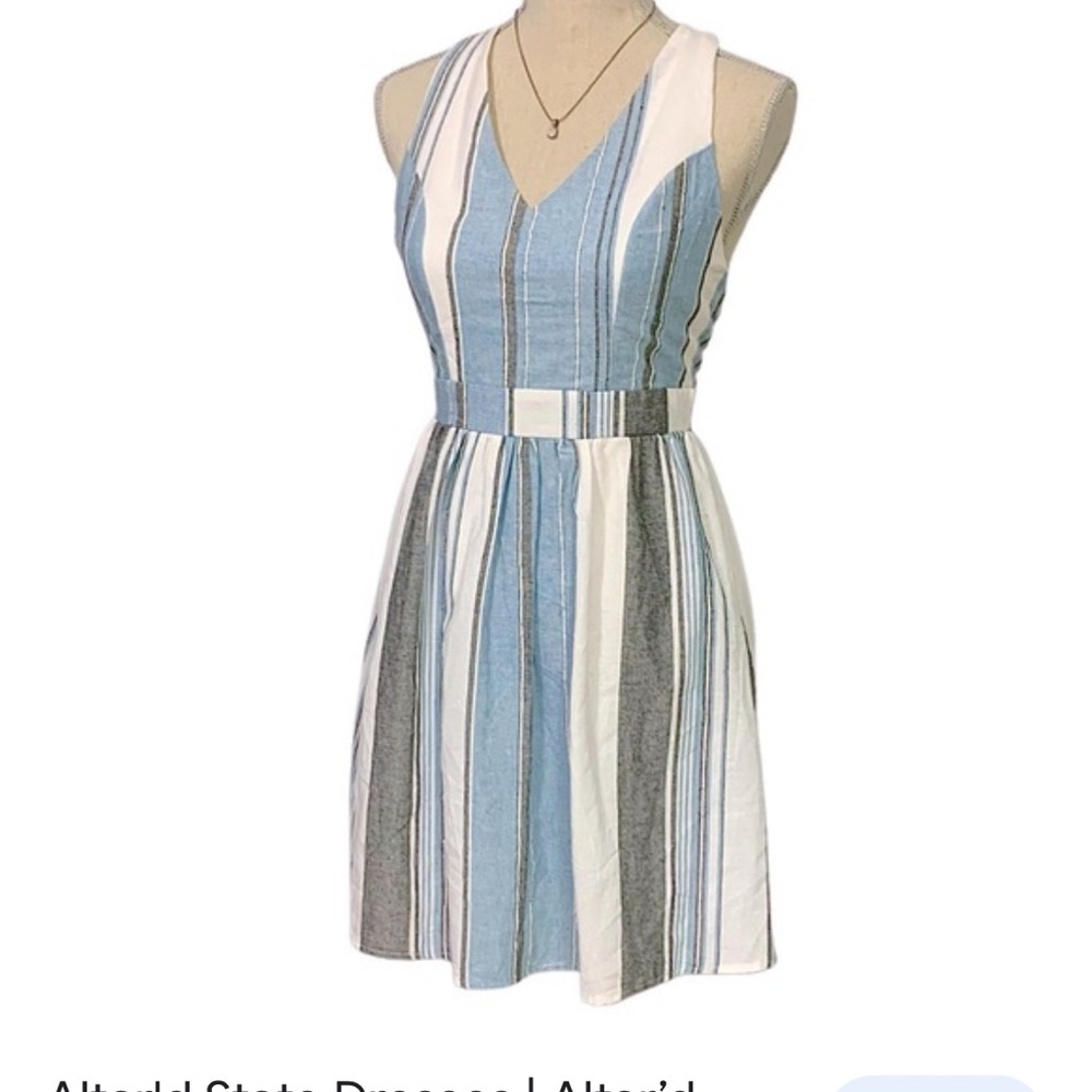 Altar’d State striped cotton MIDI dress. Excellent condition Sz Small.